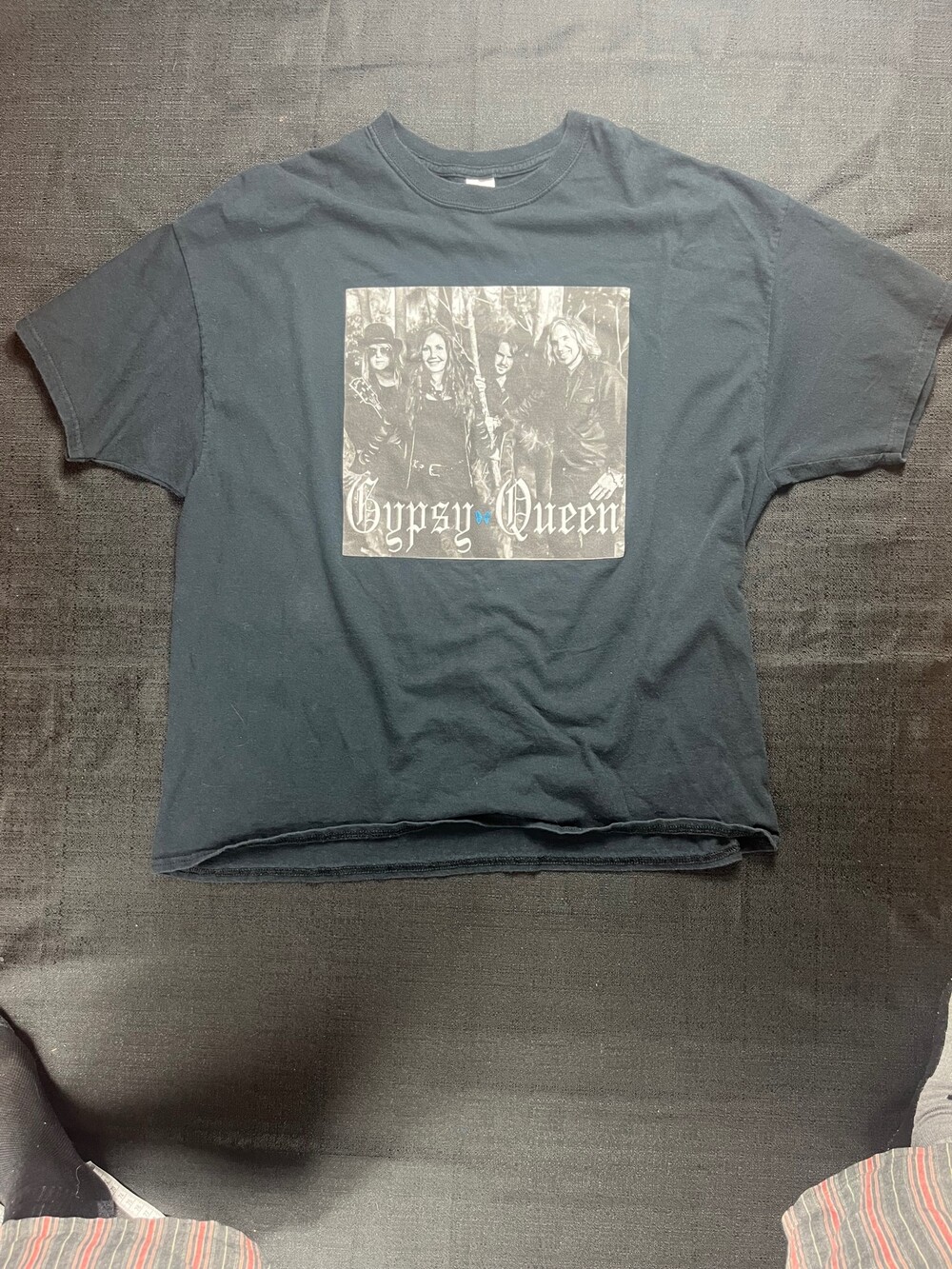 Gypsy Queen 2XL Black Cotton T-Shirt Band Graphic Tee